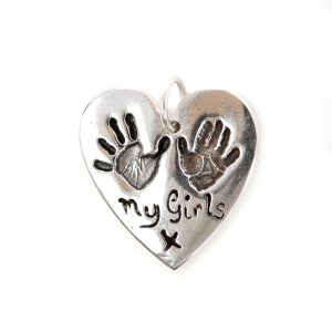 Silver Heart Fingerprint Jewellery