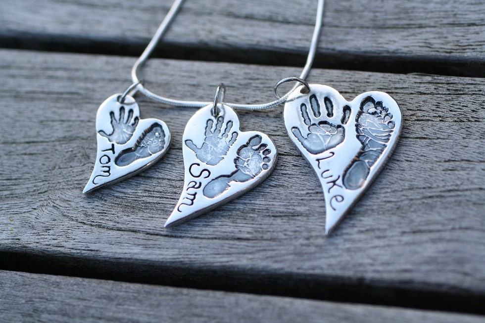Silver Hand and Footprint charms