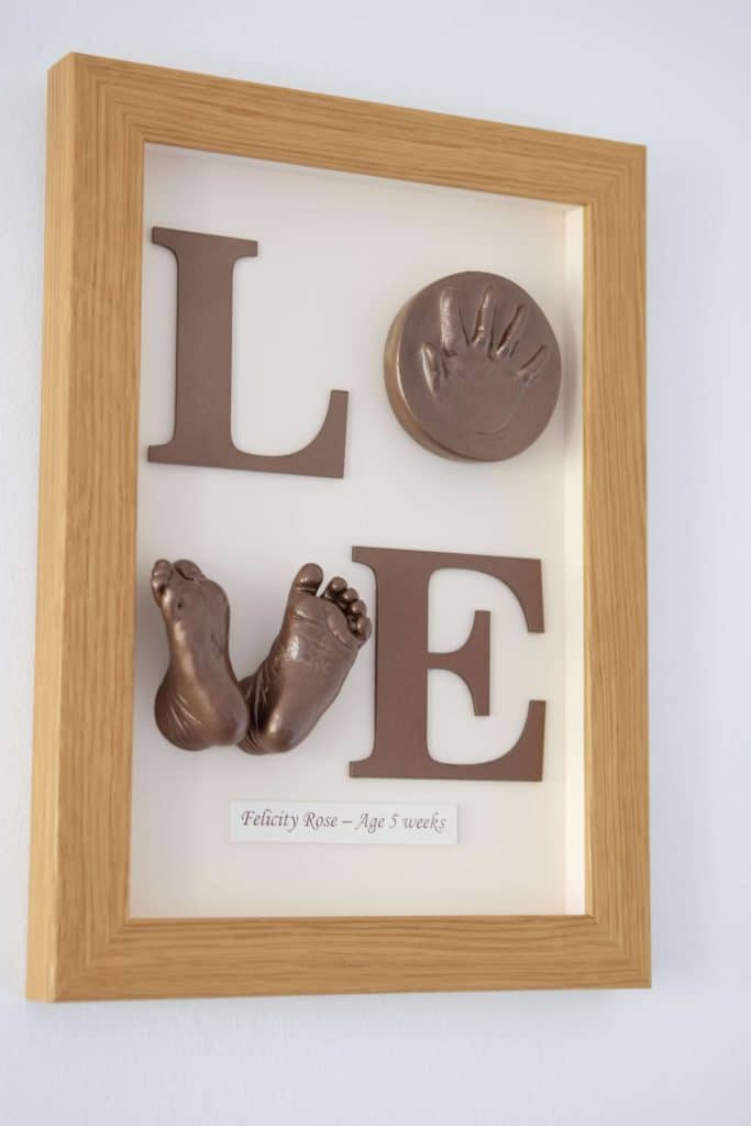 3d baby feet love sign frame times to treasure poole