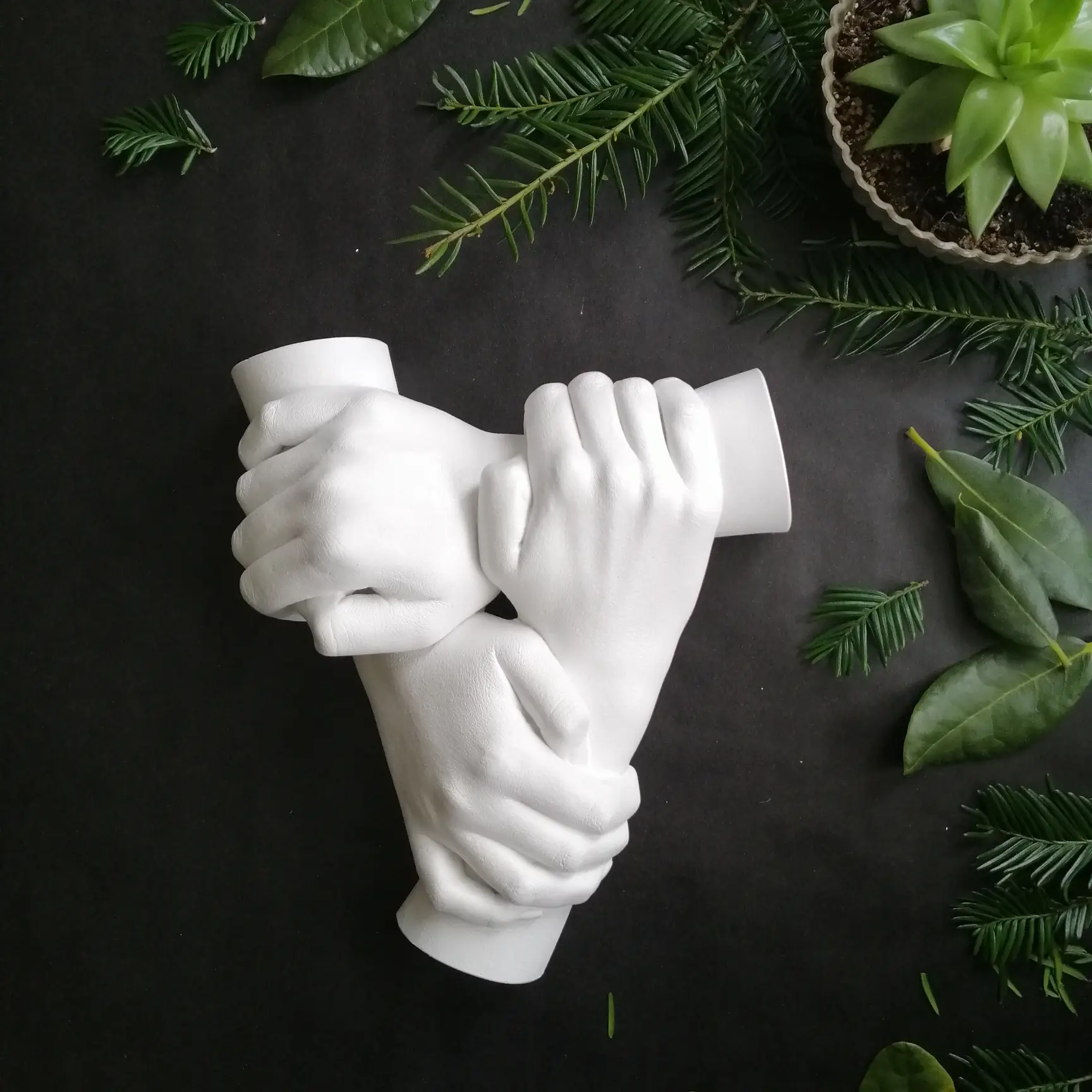Family Hand Casts in Plaster 3d