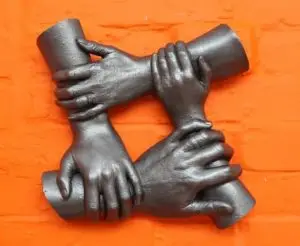 Family Hand Casts in Plaster 3d