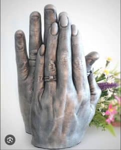 3D Casting Family Handclasp Keepsake created in Dorset day 2 of training